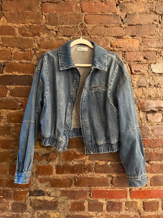 Zara Jackets & Blazers - Zara Denim Bomber Jacket